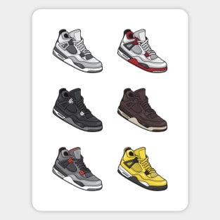 AJ 4 Retro Sneaker Collection Magnet